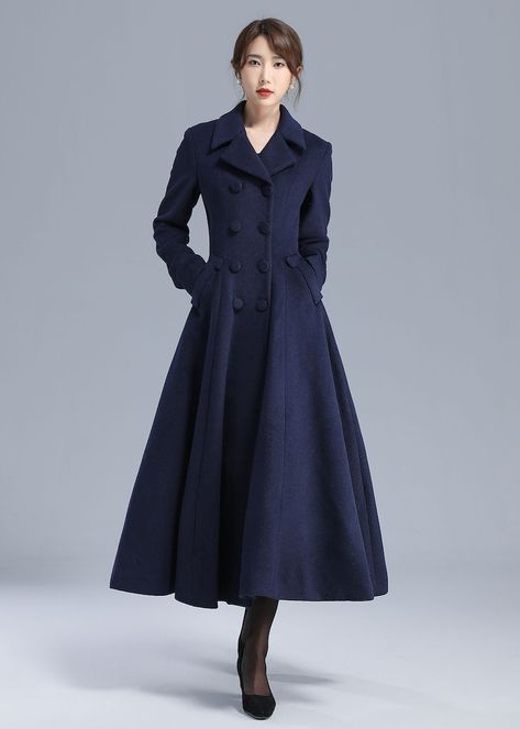 American Closet, Modestly Dressed, Ingrid Alexandra, Fit And Flare Coat, Winter Coat Dress, Womens Dress Coats, Princess Coat, Woolen Dresses, Wool Winter Coat