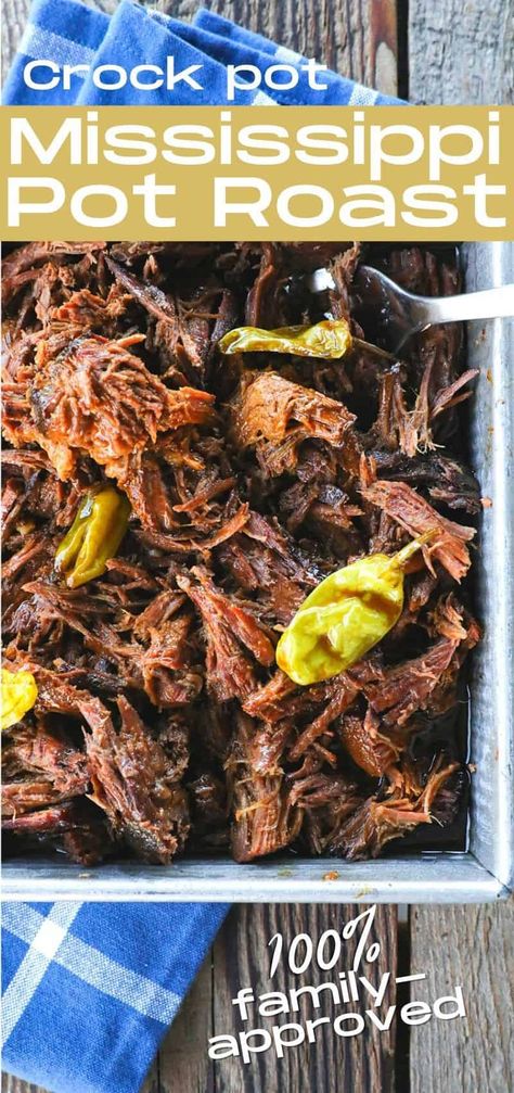 Mississippi Roast Crock Pot, Breakfast Baked Beans, Rump Roast Crock Pot Recipes, Crockpot Rump Roast, Mississippi Pot Roast Recipe, Beef Rump Roast, Slow Cooker Mississippi Pot Roast, Pot Roast Sandwiches, Mississippi Roast Recipe