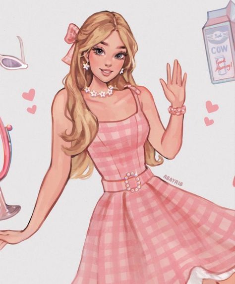 Hi Barbie, Ken Barbie, Barbie Drawing, Barbie Cartoon, Princess Drawings, Book Illustration Art, Pink Barbie, Digital Portrait Art, My Little Pony Pictures