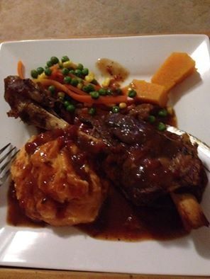 Slow Cooked Goat Shanks Goat Shank Recipe, Goat Recipes, Recipe Slow Cooker, How To Thicken Sauce, Goat Meat, Basil Chicken, Slow Roast, Slow Cooked, Mixed Vegetables