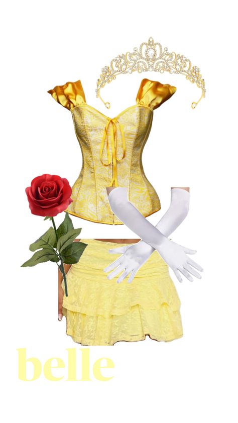 #halloween#princess#belle#disney#yellow#costume#beauty#beast# Yellow Costumes Halloween, Simple Belle Costume, Yellow Dress Costume Ideas, Hot Princess Costume, Bell Costume Beauty And The Beast, Belle Costume College, Belle Beauty And The Beast Costume, Belle Disney Costume, Belle Costume Halloween