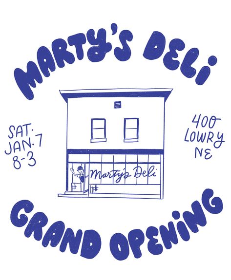 Marty's Deli | Best Sandwiches in Minneapolis Sandwich Shop Design, Sandwich Branding, Deli Branding, Deli Logo, Deli Design, Fat Witch, Diner Logo, Restaurant Logos, Deli Shop