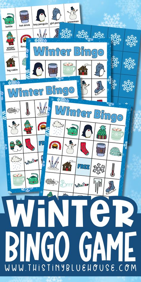 We’ve created a free printable winter bingo game that’s perfect for kids of all ages. Featuring 16 unique winter bingo cards with adorable winter theme images—think snowflakes, mittens, hot chocolate and more—this game is sure to bring a smile to everyone’s face.    Whether you’re hosting a winter birthday party, planning a family game night, or just looking for the perfect activity for indoor recess on a snowy afternoon, this winter bingo game is a simple yet delightful solution. Winter Bingo Printable Free, Winter Bingo Printable Free For Kids, Bingo Printable Free, Winter Bingo, Winter Birthday Party, Bingo Games For Kids, Winter Birthday Parties, Indoor Recess, Free Printable Cards