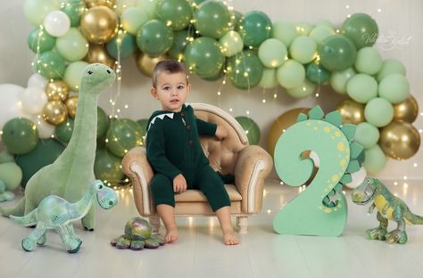 Dino Birthday Photoshoot, Dinosaur Birthday Photoshoot, Dinosaur Cake Smash Photo Shoot, Dinosaur 1st Birthday Party Boys, Dinosaur Photoshoot, Dino Photoshoot, Dinosaur Cake Smash, 2nd Birthday Dinosaur, Dinosaur Birthday Theme