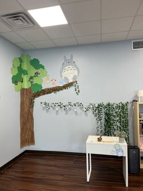 Anime Theme Classroom, Anime Classroom Decor, Anime Themed Classroom, Studio Ghibli Classroom Theme, Fairy Tail Classroom Theme, Kawaii Classroom Theme, Studio Ghibli Classroom Decor, Studio Ghibli Classroom, Totoro Themed Room