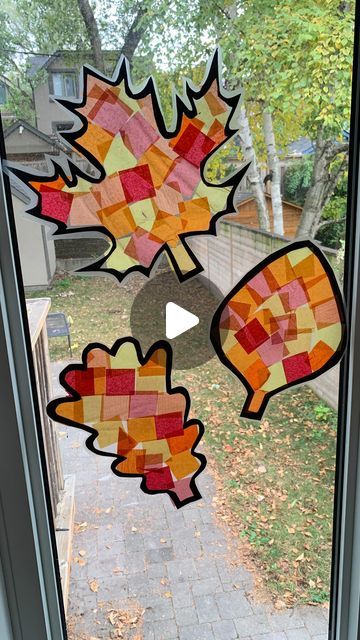 Mandisa | Happy Toddler Playtime on Instagram: "Did you know you can capture the beauty of fall with a simple leaf suncatcher craft? 🍁✨ Using tissue paper and contact paper, kids can create vibrant suncatchers that brighten up any window. It’s a perfect way to celebrate the colors of autumn while getting creative! #FallCrafts #LeafSuncatcher #CreativeKids #AutumnArt" Fall Leaf Suncatcher Craft, Fall Suncatchers For Kids, November Toddler Crafts, Suncatchers For Kids, Fall Suncatchers, Leaf Suncatcher, Autumn Activity, Fall Windows, Window Crafts