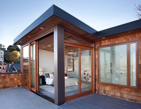 Bungalow Update by McElroy Architecture Shingle House, Bedroom Addition, California Bungalow, Rooftop Terrace Design, Rooftop Design, Rooftop Patio, Bungalow Design, Terrace Design, Bungalow House