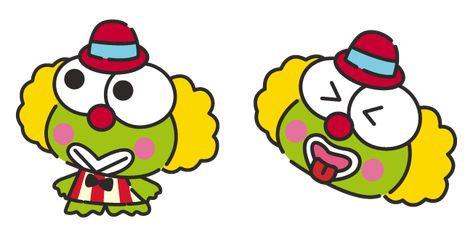 Sanrio Keroppi Halloween Clown Cursor - Sanrio Cursors - Sweezy Keroppi Pumpkin, Sanrio Clown, Keroppi Halloween, Vegetable Costumes, Sanrio Keroppi, Cute Sanrio, Halloween Clown, Chrome Web, Clown Costume