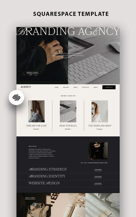 Portfolio Web Design Layout, Black Website Design Inspiration, Designer Website Portfolio, Website Design Layout Templates, Home Page Design Website, Modern Website Design Layout, Blog Design Layout, Digital Agency Branding, Blog Page Design