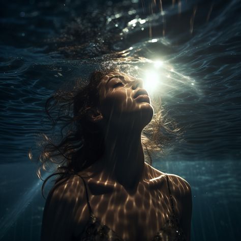 Low angle shot of amazing woman swimming in the pool at night timeshooting with Dome Port Underwater Photography Portrait, Woman Under Water Photography, Mermaid Photography Underwater, Swimming Underwater Aesthetic, Woman Underwater Photography, Night Water Photoshoot, Woman Swimming Photography, Underwater Photography Women, Woman In Water Photography