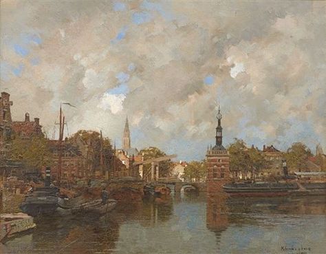 City Painting, Odaiba, European Paintings, Dutch Painters, Jackson Pollock, Dutch Artists, Vintage Landscape, European Art, Old Paintings