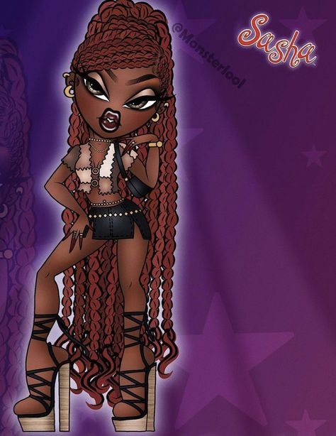 Black Bratz Doll, Bratz Doll Outfits, Doll Drawing, Brat Doll, Bratz Girls, Doll Aesthetic, Dope Cartoon Art, Black Cartoon, Black Love Art