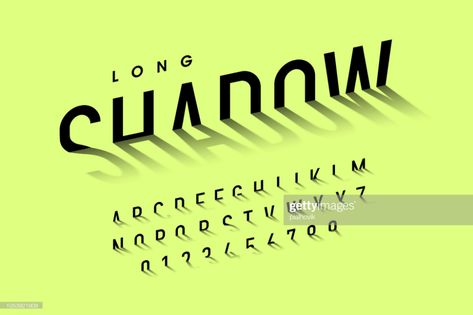 stock illustration : Long shadow style font Shadow Effect Illustrator, Fonts With Shadows, Shadow Typography Design, Shadow Logo Design, Long Typography, Shadow Graphic Design, Shadow Typography, Shadow Letters, Illustration Shadow