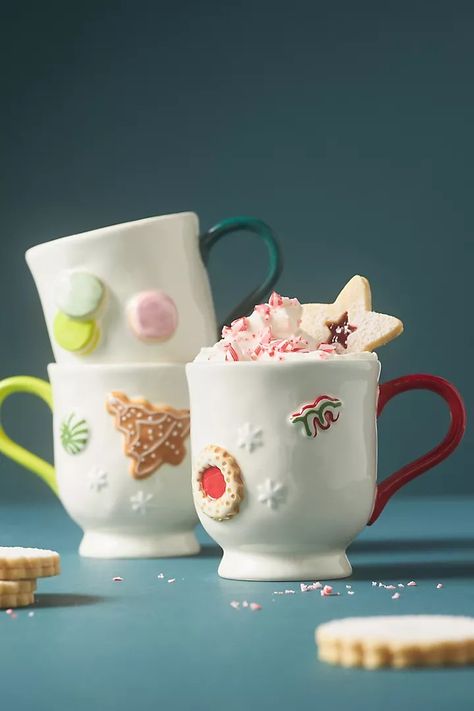 Holifaye Stoneware Mug | Anthropologie Anthropologie Gifts, Anthropologie Mugs, Anthropologie Christmas, Chocolate Mugs, Unique Christmas Decorations, Outdoor Holiday Decor, Christmas Gift Decorations, Stoneware Mugs, Christmas Candy