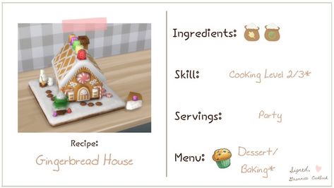 Gingerbread House | Patreon Sims 4 Recipes, Sims 4 Folder, Purple Palace, Sims4 Custom Content, Sims 4 Decades Challenge, Sims 4 Cc And Mods, What Am I Doing, Maxis Match Cc, What Am I