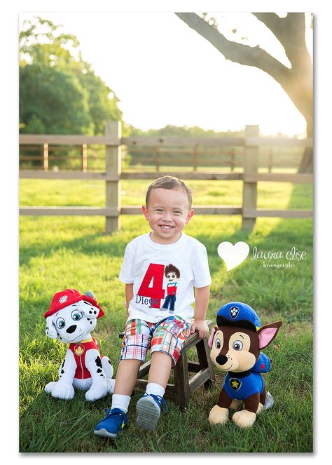 Paw Patrol Birthday Picture Ideas, Paw Patrol Birthday Photoshoot Ideas, Paw Patrol Birthday Pictures, Paw Patrol Photoshoot, Paw Patrol Photo Shoot Ideas, 4th Birthday Pictures, 4th Birthday Boys, Paw Patrol Birthday Theme, Paw Party