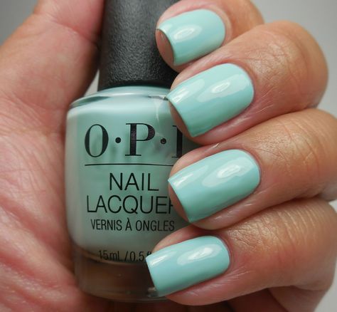 OPI: ❤️ Was It All Just A Dream? ❤️ ... a mint green nail polish from the OPI Grease Collection 2018 Mint Green Pedicure, Opi Green, Mint Green Nail Polish, Opi Nail Polish Colors, Mint Green Nails, Opi Nail Colors, Ten Nails, Just A Dream, Girlie Girl