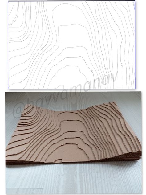 Topographic Model Architecture, Cardboard Topography Model, Architecture Topography Model, Topography Plan, Topography Model, Conceptual Model Architecture, Building Design Plan, Site Model, Architecture Drawing Sketchbooks