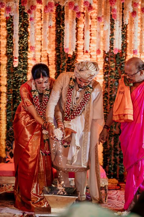 Elegant Wedding Of Cricketer Manish Pandey With Actor Ashrita Shetty | WedMeGood Manish Pandey, 100 Poses, Marathi Wedding, Flower Garland Wedding, Bridal Sarees South Indian, Couple Wedding Dress, Indian Wedding Couple, Bride Groom Photos, Indian Wedding Photography Poses