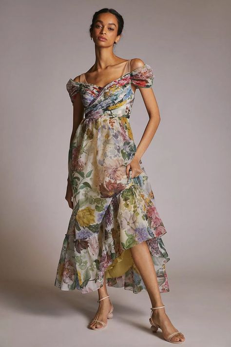 Anthropologie Spring, Long Cocktail Dress, Mom Dress, Floral Maxi, Anthropologie Dresses, Floral Maxi Dress, Pretty Dresses, Wedding Guest Dress, Floral Dress