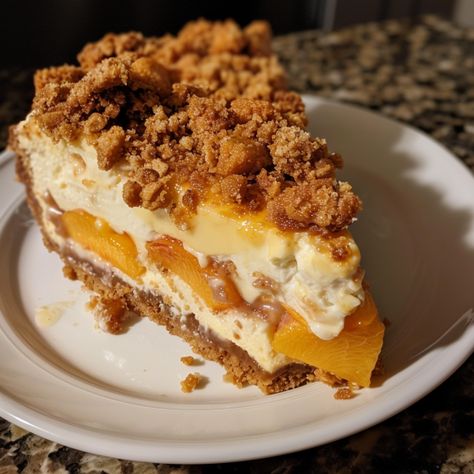 Bourbon Peach Streusel Cheesecake Bourbon Peach Streusel Cheesecake, Bourbon Peach Cheesecake, Bourbon Cheesecake, Peach Streusel, Peach Cheesecake, Decadent Desserts, Bourbon, Cheesecake, Dessert