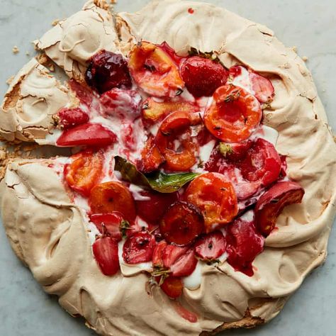 How do I make my meringues chewy on the inside? | Kitchen Aide | Food | The Guardian Expensive Kitchen, Kitchen Aide, Inside Kitchen, Meringue Pavlova, Kitchen Science, Anna Jones, Meringue Recipe, Stone Fruits, Ripe Fruit