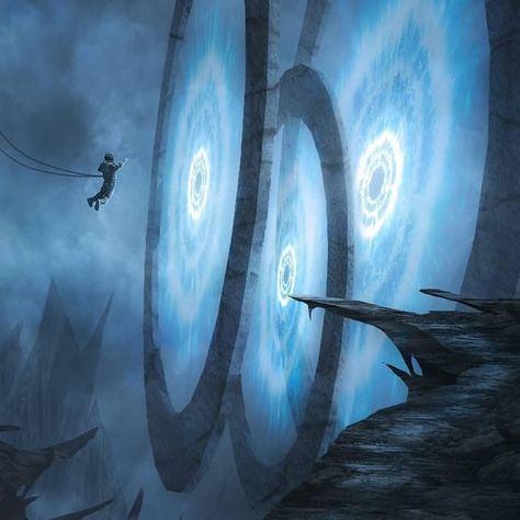 Writing Prompt:  The Portal Portal Art, Impossible Possible, 다크 판타지, Fantasy City, Fantasy Places, Science Fiction Art, The Impossible, Fantasy Art Landscapes, Fantasy Concept Art