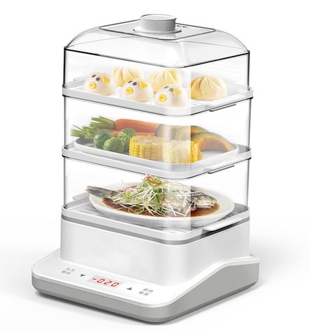 Home Electric Food Steamer Multifunctional Plastic 18L Large Capacity Bread Vegetables Steam Cooker https://m.alibaba.com/product/1600591417297/Home-Electric-Food-Steamer-Multifunctional-Plastic.html?__sceneInfo={"cacheTime":"1800000","type":"appDetailShare"} Electric Food Steamer, Steam Cooker, Electric Steamer, Stackable Baskets, Food Steamers, Vegetable Steamer, Food Steamer, Steamer Recipes, Electric Foods