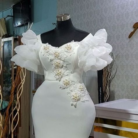 Beautiful Available now for sale White Lace Dress Styles, Lace Dress Styles Ghana, Instagram Clothing Brand, White Lace Dresses, Instagram Clothing, Lace Dress Classy, Fancy Short Dresses, African Lace Styles, African Dresses For Kids