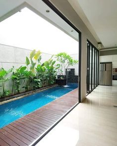 Garden Pool Design, Kleiner Pool Design, Indoor Pool Design, Indoor Swimming Pool, Small Swimming Pools, Pool Landscape Design, Small Pool Design, Backyard Pool Landscaping, Backyard Pool Designs