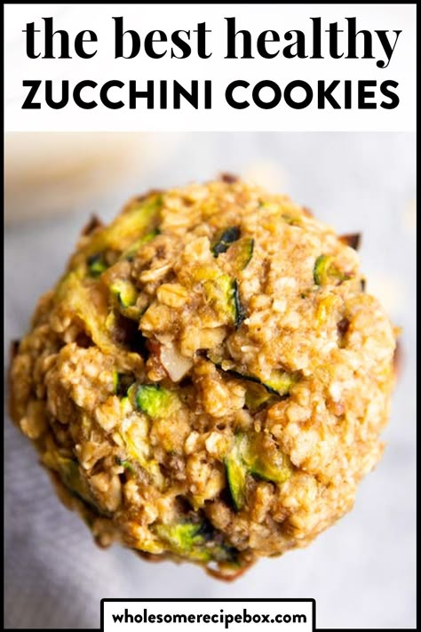 Healthy Zucchini Cookies, Preschool Recipes, Zucchini Cookie Recipes, Zucchini Oatmeal Cookies, Zucchini Breakfast, Zucchini Oatmeal, Zucchini Cookies, Healthy Breakfast On The Go, Oatmeal Breakfast Cookies