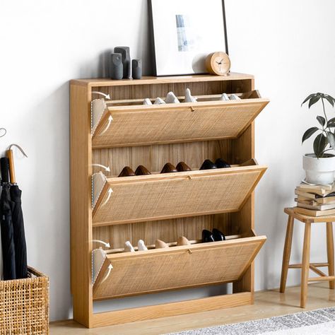 Small Shoe Storage Entryway, Shoe Rack Decor Entryway, Shoe Storage In Entryway, Small Shoe Storage, Shoe Cabinets, Shoe Rack For Closet, Closet Shoe Storage Wood, Creative Shoe Storage Ideas, Entry Shoe Storage