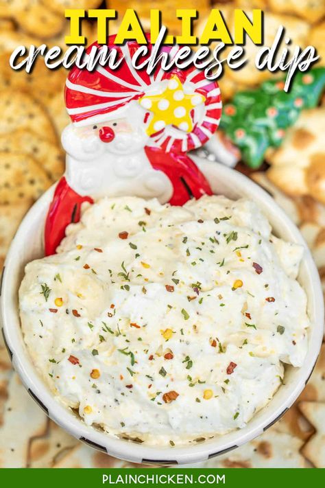 Italian Dip Recipes, Italian Dip, Cream Cheese Spread Recipes, Cream Cheese Recipes Dip, Dips Recipes, Cream Cheese Appetizer, Cream Cheese Dip, Easy Dip, Italian Dressing Mix