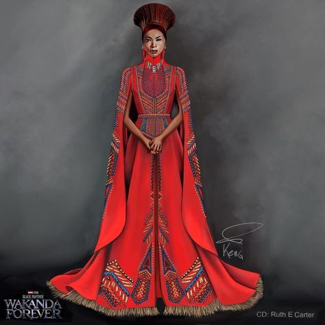 Queen Ramonda, Panther Costume, Wakanda Forever, African Queen, Afro Art, Fashion Illustrator, Black Panther, Costume Design, Panther