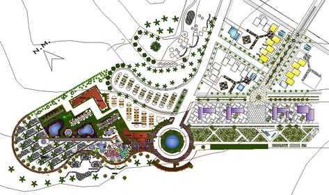 Hotel Resort design plan - Cadbull Site Development Plan Drawing, Resort Site Plan Architecture, Plan Architecture Drawing, Resort Site Plan, Master Plan Architecture, Site Development Plan, Resort Design Plan, Hotel Landscape, Resort Plan