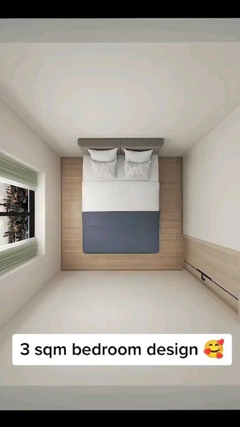 #bedroomdecor #bedroomstorage #bedroomdecorideas Beds In Closets Ideas Tiny Bedrooms Small Rooms, Sleeping Room Design Small Bedrooms, 3sqm Bedroom Design, Small Bedroom Designs For Couples Space Saving, 5sqm Bedroom Ideas, 8sqm Bedroom Design, 4x4 Room Design, Small Bedroom With Study Area, 4m2 Bedroom