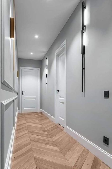 Narrow Ceiling Design, Room Door Design Modern Interior, Painting Home Interior Ideas, Room Door Color Ideas, Gray Doors Interior, Modern House Paint Interior Wall Colors, Door Design Modern Interior, Interior Door Design Ideas, Modern Doors Interior