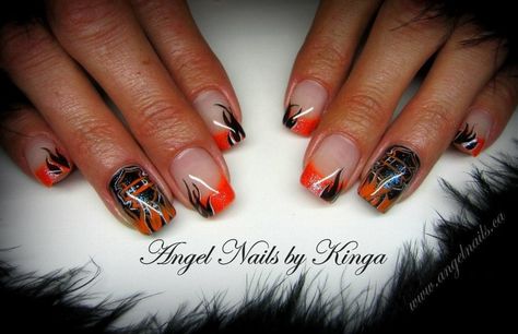 Harley Davidson Nails Ideas, Sturgis Nails, Motorcycle Nails, Harley Nails, Nails Goth, Toes Nails, Biker Wedding, Biker Stuff, Pedi Ideas