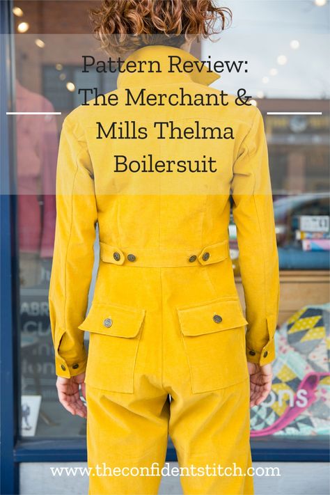 Pattern review of DIY sewing the Merchant & Mills Thelma Boilersuit Jumpsuit in Corduroy. Gender Neutral Sewing. Non binary. Coverall Sewing Pattern, Boiler Suit Sewing Pattern, Boilersuit Sewing Pattern, Boiler Suit Street Style, Boiler Suit Pattern, Coverall Outfit Women, Boilersuit Outfit, Coverall Pattern, Jeans Sewing Pattern