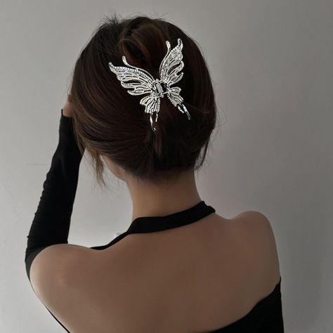 Faster shipping. Better service Butterfly Short Hair, Thinning Thick Hair, Butterfly Hair Claw, Birthday Banquet, Ponytail Updo, Butterfly Hair Clip, Hair Claw Clip, Hair Accessories Gift, Butterfly Hair