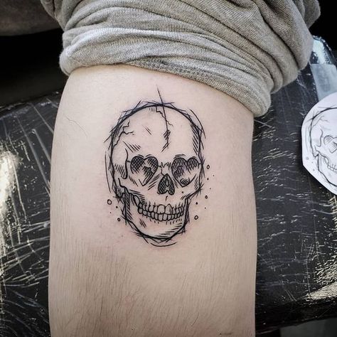 Drippy Tattoos Aesthetic, Its All In Your Head Tattoo, Skull Tattoos Aesthetic, 72 Tattoo Number, Simple Skull Tattoos For Women, Feminine Dark Tattoos, Cute Scary Tattoos, Tatuajes Grunge Aesthetic, Cute Grunge Tattoos