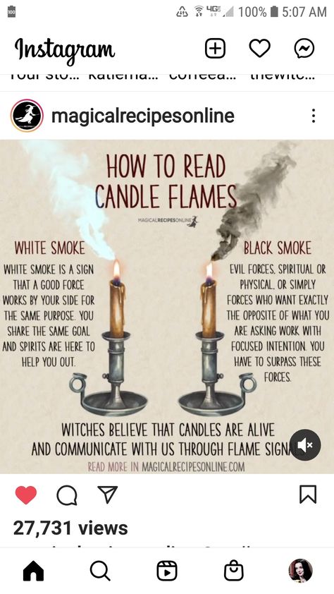 How To Read A Flame, Candle Light Meaning, Flame Reading Candle, How To Read Candle Flames, Candle Color Meanings Magic, Baneful Magick, Candle Magick Spells, Hoodoo Magic, Spells That Actually Work