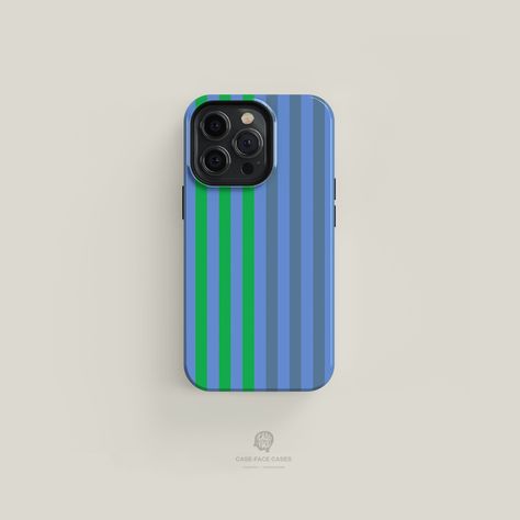 Two Tone Blue & Green Striped Tough Phone Case | iPhone 15 14 13 12 11 Pro Max Case, iPhone 15 14 Plus Case, iPhone 13 12 Mini Case, iPhone Colorful Phone Case, Phone Cases Iphone 13 Pro, Phone Cases Iphone 13, Case Iphone 13, Phone Games, Iphone 13 Pro Case, Iphone 13 Case, Unique Phone Case, Stylish Phone Case