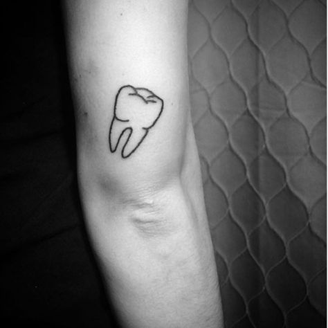 Tattoo idea Smaller Tattoos, Smile Tips, Joy Tattoo, Rat Tattoo, Tooth Tattoo, Stick Poke Tattoo, Tattoo Outline Drawing, Skeleton Hand Tattoo, Stick N Poke Tattoo