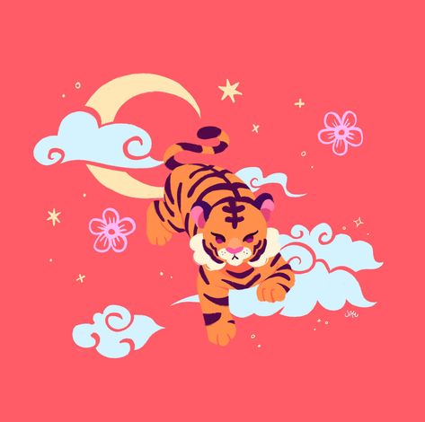 jae ✧ ALA AA221 on Twitter: "happy new year to all my fellow tiger babies 🐯🌙… " Tiger Drawing Wallpaper, Tiger Cute Drawing, Kawaii New Year, Cute Tiger Tattoo, Cute Tiger Art, Cute Tiger Drawing, Tiger Cute Illustration, Baby Tiger Illustration, Retro Tiger Illustration