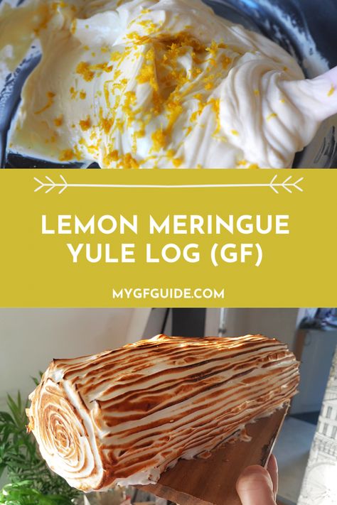 Gluten Free Yule Log Cake, Gluten Free Yule Log Recipe, Gluten Free Lemon Meringue, Gluten Free Yule Log, Yule Log Cake Recipe, Yule Log Recipe, Gluten Free Guide, Dickens Christmas, Yule Log Cake