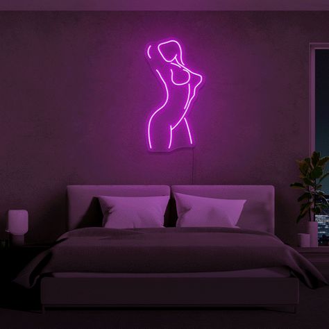 #NeonSignNames #NeonInspiration #NeonSigns #BrightIdeas Body Neon Sign, Custom Order Form, Gay Gifts, Neon Decor, Neon Painting, Beauty Salon Decor, Neon Design, Modern Canvas Art, Mood Light