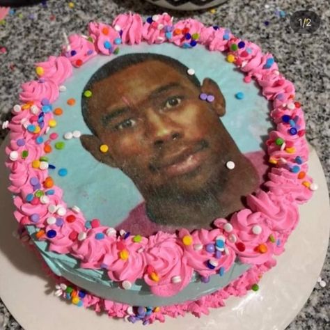 Cake Memes Funny, Birthday Tyler The Creator, Tyler The Creator Birthday Party Theme, Tyler The Creator Birthday Cake, Tyler The Creator Cake Ideas, Tyler The Creator Cake, Tyler The Creator Birthday, Funny Bday Cakes, Tyler The Creator Nails