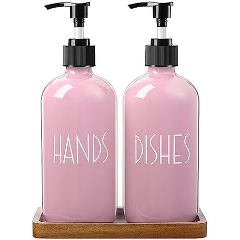 Dish Soap Dispenser Kitchen, Lavender Kitchen, Soap Dispenser Set, Kitchen Sink Caddy, Pink Dishes, Dish Soap Dispenser, Hand Soap Dispenser, Kitchen Soap Dispenser, Soap Tray