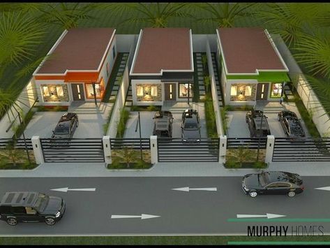 Compound House Design, 3 Apartment Building Plan, Ghana House Plans Design, 3 Houses In One Compound, Housing Projects Architecture, Thanlyin, Small Apartment Building Design, Demand And Supply, House Projects Architecture